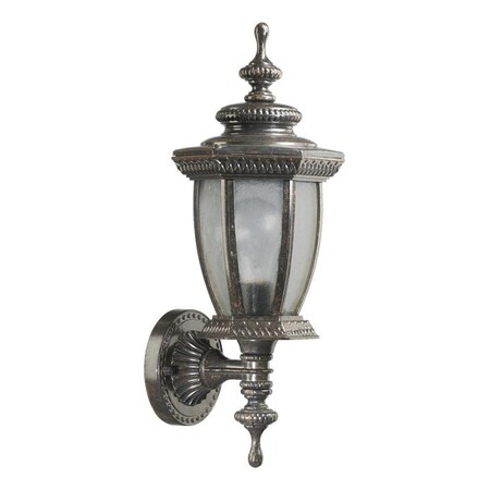 Quorum One Light Baltic Granite Clear Glass Wall Lantern 7800-45